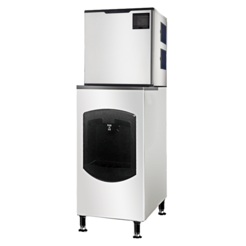 EFI IM-420-ID 420-Lb Commercial Cube Ice Maker and Dispenser Combination