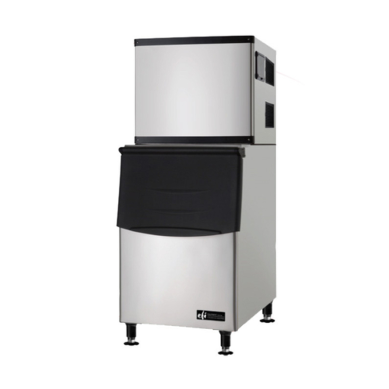 EFI IM-500 Commercial Air-Cooled Cube Ice Machine with 400-lb Storage Bin