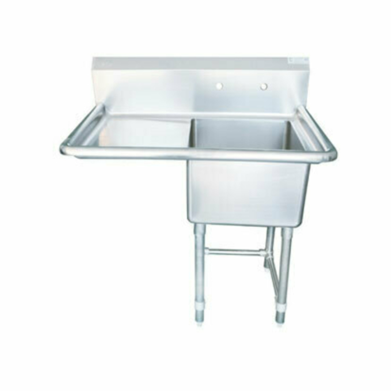 EFI SI818-1L 18-Gauge Stainless Steel Single Compartment Prep Sink with Left Drainboard