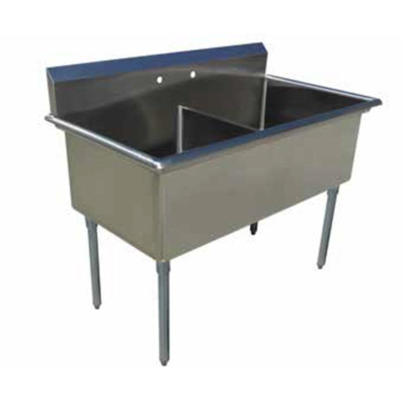 EFI SI818-2NC-E 39-Inch Economy Two-Compartment Stainless Steel Prep Sink