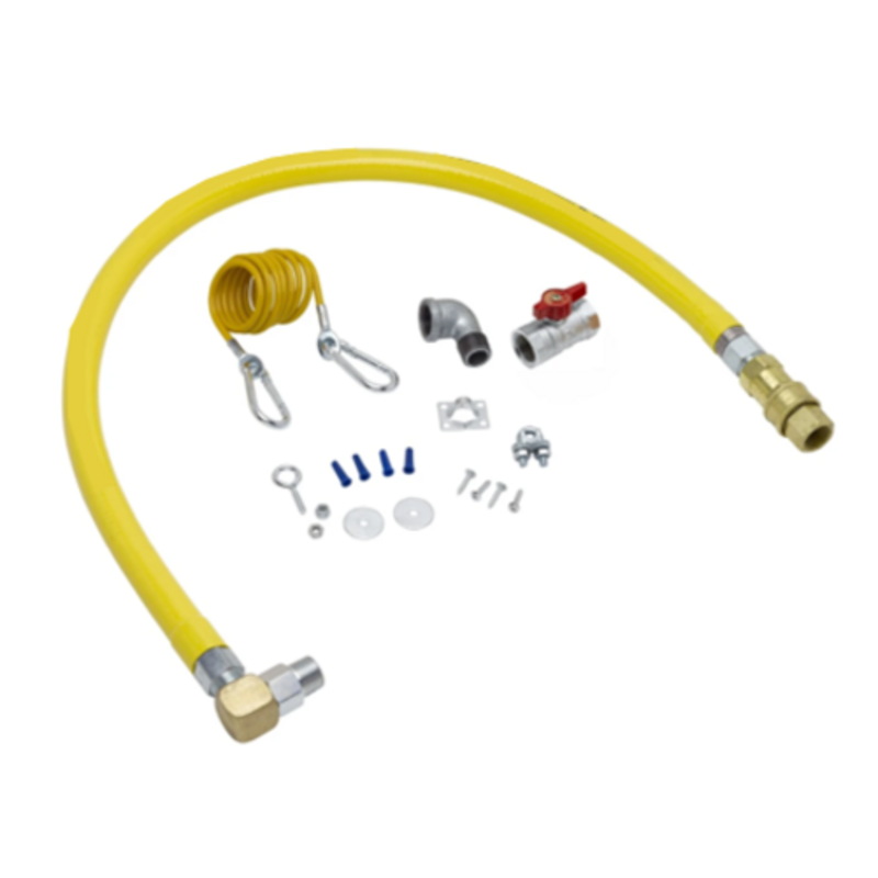EFI SIF-HG-4D-48SEL 48-Inch Coated Commercial Gas Connector Kit