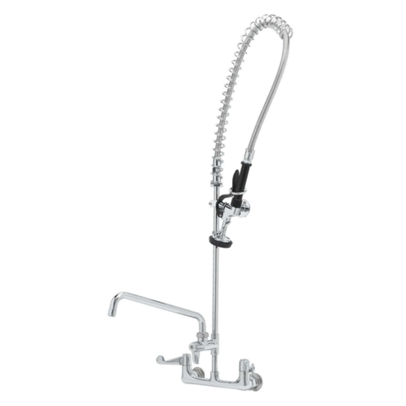 EFI SIF-P8WW12 Commercial 8-Inch Wall Mount Pre-Rinse Assembly with 12-Inch Faucet