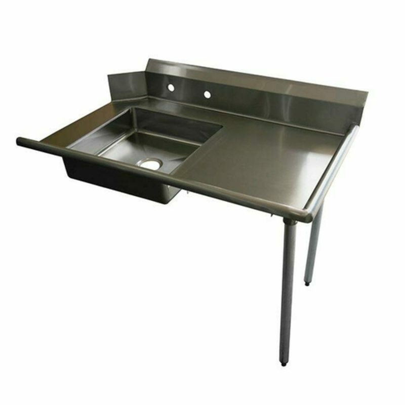 EFI SIST84R 84-Inch Right-to-Left Commercial Soiled Dishtable with Pre-Rinse Sink