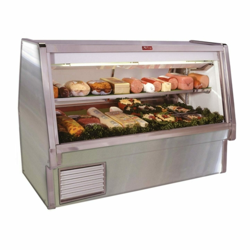 Howard-McCray SC-CDS34E-6-S-LED 76.5" Stainless Steel Double Duty Deli Display Case