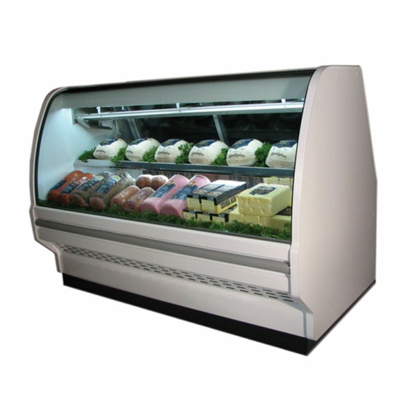 Howard-McCray 51.5" Stainless Steel Curved Glass Refrigerated Deli Display Case (SC-CDS40E-4C-S-LED)