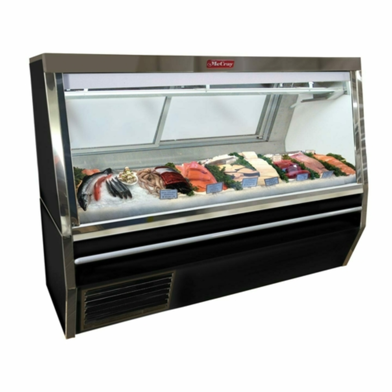 Howard-McCray SC-CFS34N-8-BE-LED 96-Inch Double Duty Seafood and Poultry Merchandiser