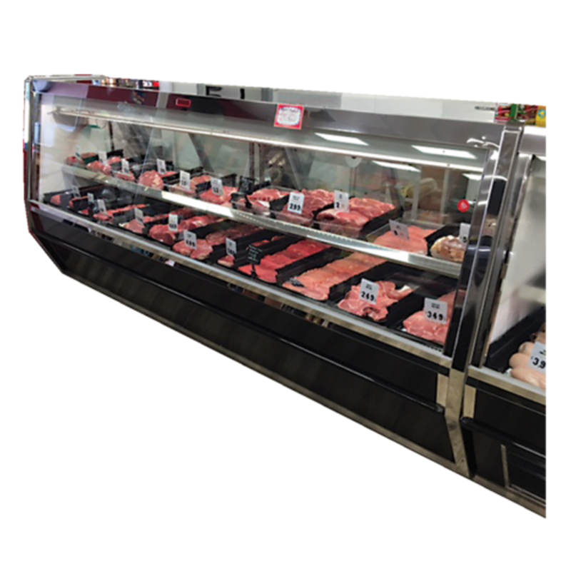 Howard-McCray SC-CMS40E-10-BE-LED 124.5-Inch Black Red Meat Display Case
