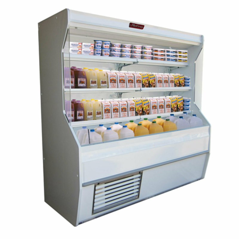 Howard-McCray SC-D32E-8-S-LED 98-Inch Endless Stainless Steel Open Dairy Merchandiser