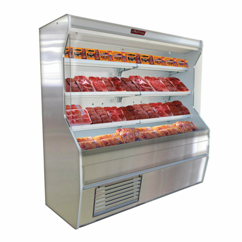 Howard-McCray SC-M32E-3-S-LED 38-Inch Stainless Steel Open Meat Merchandiser