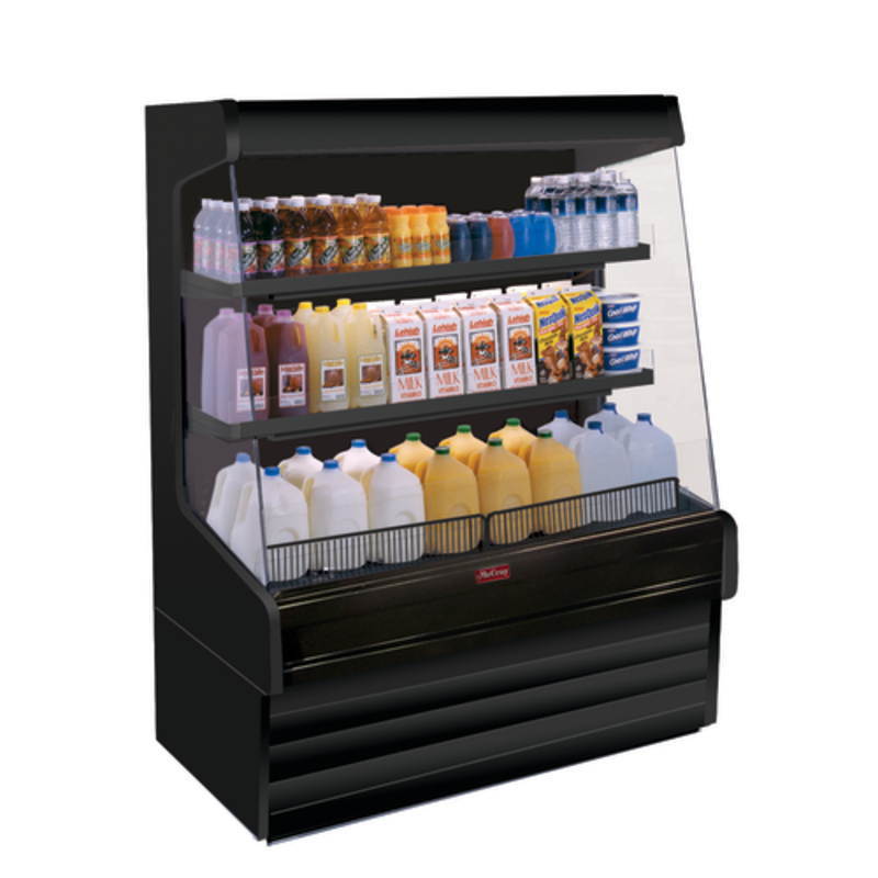 Howard McCray SC-OD30E-6L-B-LED 75-Inch Black Endless Open Dairy Merchandiser