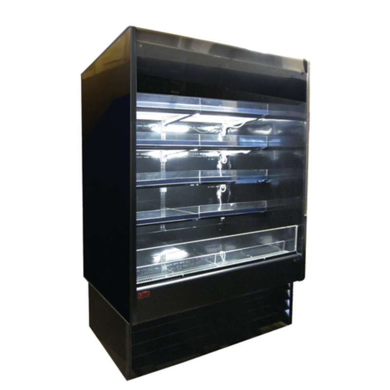 Howard-McCray SC-OD35E-4-SL-B 51-Inch Black Endless Open Refrigerated Merchandiser