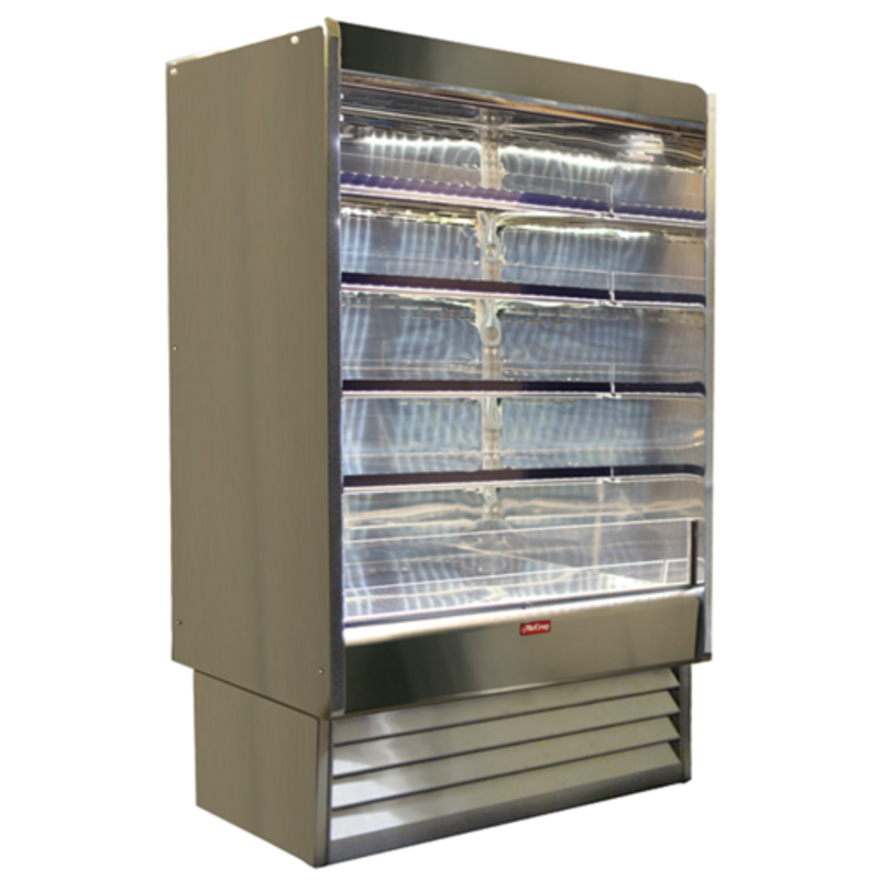 Howard-McCray SC-OD35E-48-S-LED 48-Inch Open Refrigerated Dairy Display Case - Stainless Steel