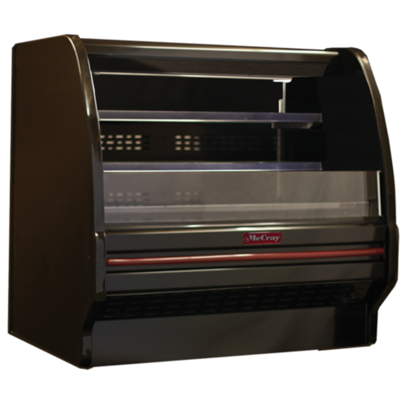 Howard-McCray SC-OD40E-4L-B-LED 51-Inch Black Curved End Open Dairy Merchandiser