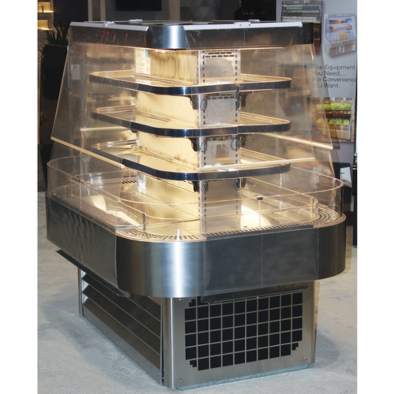 Howard-McCray SC-OD42I-5-S-LED 60-Inch Stainless Steel Open Island Merchandiser