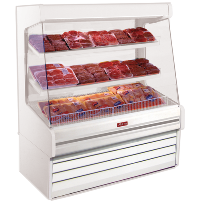 Howard-McCray SC-OM30E-6L-LED 75-Inch Self-Contained Open Meat Merchandiser with LED Lighting