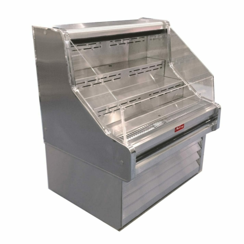 Howard-McCray SC-OS35E-5-B-LED 63-Inch Black Low-Profile Open Display Refrigerated Merchandiser