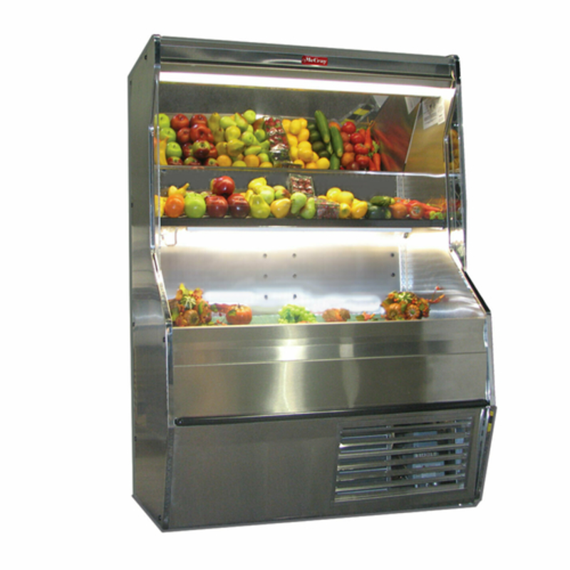 Howard-McCray SC-P32E-6S-S-LED 74-Inch Stainless Steel Open Produce Merchandiser