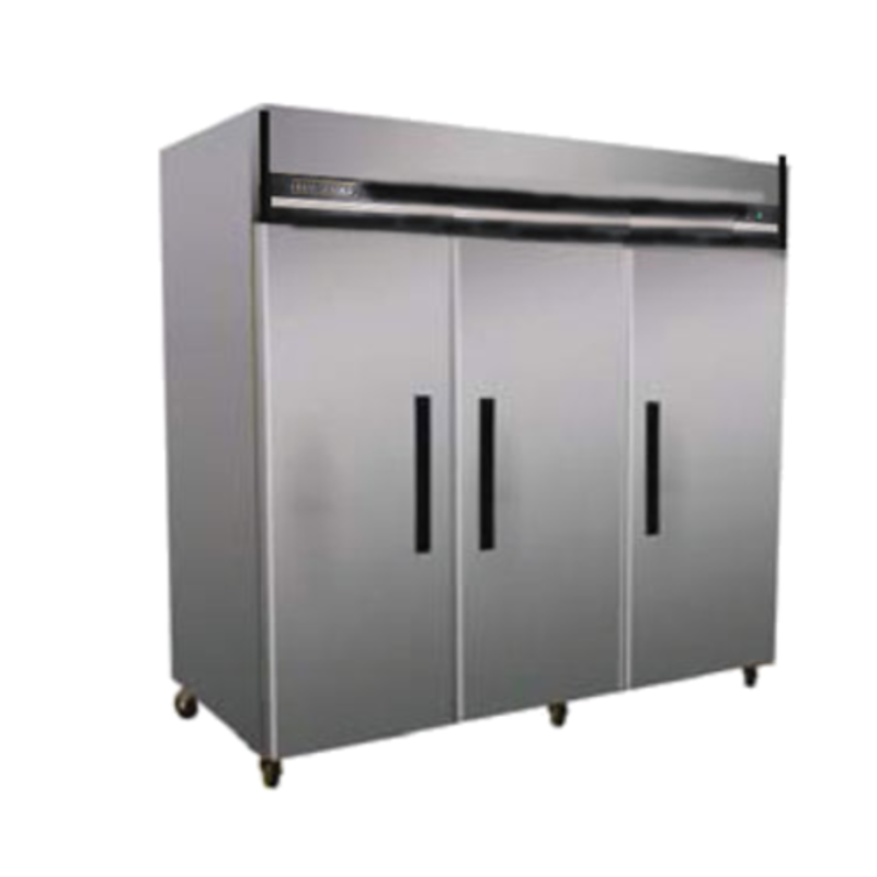Maxx Cold MXCR-72FDHC Three-Door Commercial Reach-In Refrigerator, 72 Cu. Ft.
