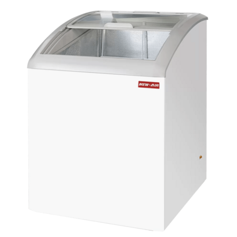 New Air NIF-24-CG 24.25-Inch Commercial Curved Glass Ice Cream Display Freezer