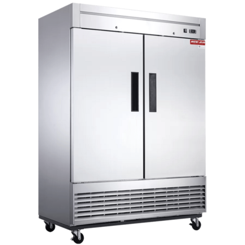 New Air NSR-115-H 54.5-Inch Two-Door Stainless Steel Commercial Refrigerator