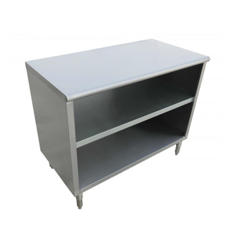 Omcan 38029 Commercial 48" x 15" Stainless Steel Enclosed Dish Cabinet