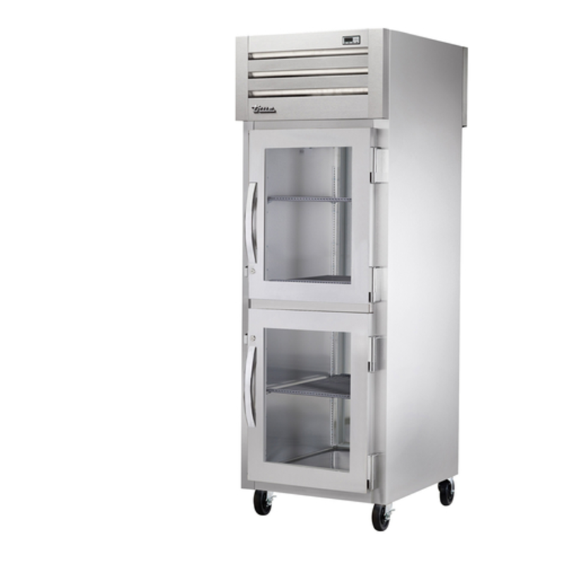 True STA1RPT-2HG-1S-HC SPEC SERIES 1-Section Pass-Through Refrigerator with Half Glass Doors