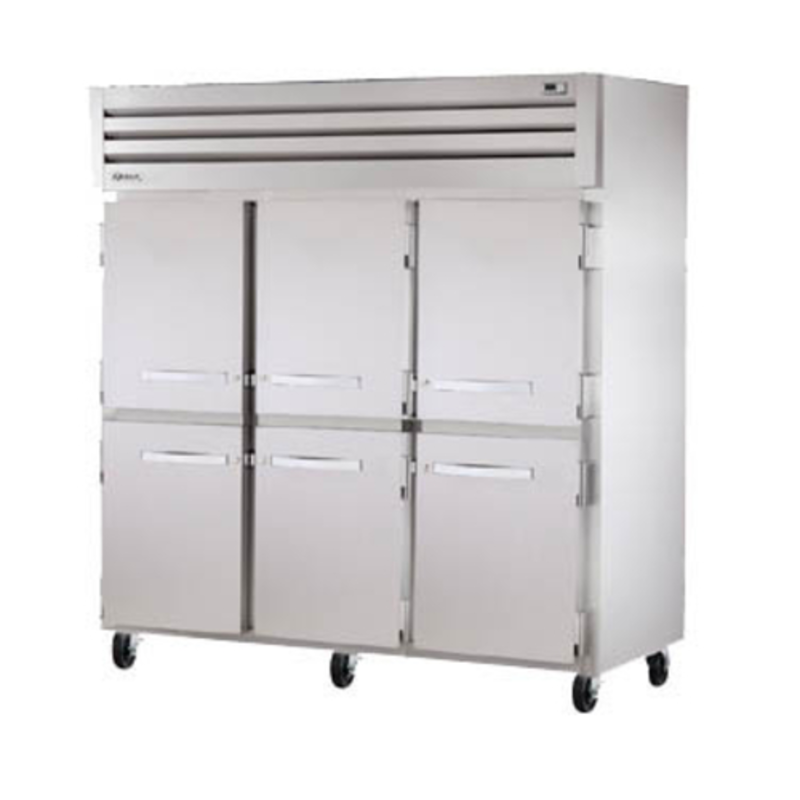 True Refrigeration STA3F-6HS 77.75" Three-Section 6-Half-Door Solid Reach-In Freezer