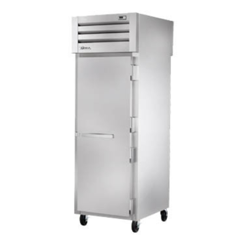 True STG1RPT-1S-1G-HC 1-Section Pass-Thru Refrigerator with Solid Front & Glass Rear Door