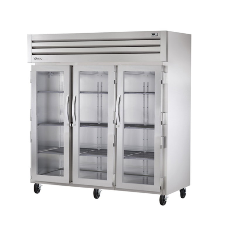 True STG3R-3G-HC 77.75-Inch Three-Section Glass Door Reach-In Refrigerator