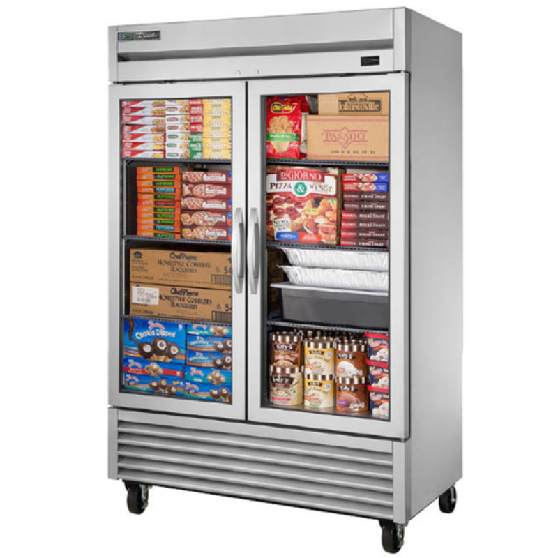 True T-49FG-FLX-HC~FGD01 54-1/8" Glass Door Convertible Reach-In Cooler and Freezer