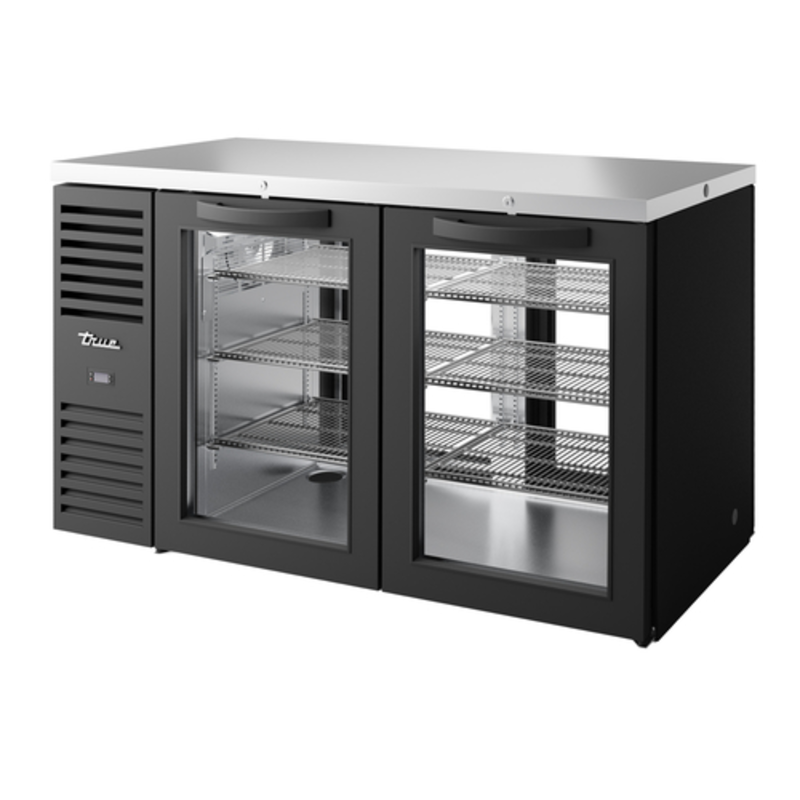 True TBR60-PTSZ1-L-B-GG-GG-1 60-Inch Pass-Thru Glass Door Back Bar Refrigerator