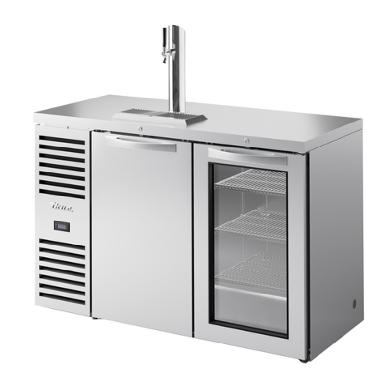 True Refrigeration TDR52-RISZ1-L-S-SG-1 52-Inch Commercial Kegerator & Draft Cooler