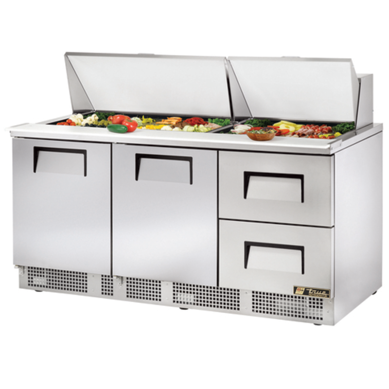 True Refrigeration TFP-72-30M-D-2 72-Inch Mega Top Sandwich and Salad Prep Table