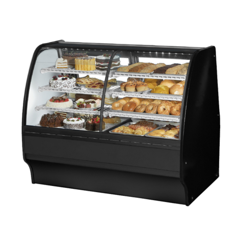 True TGM-DZ-59-SC/SC-S-W 59-1/4" Dual Zone Refrigerated and Dry Glass Display Merchandiser