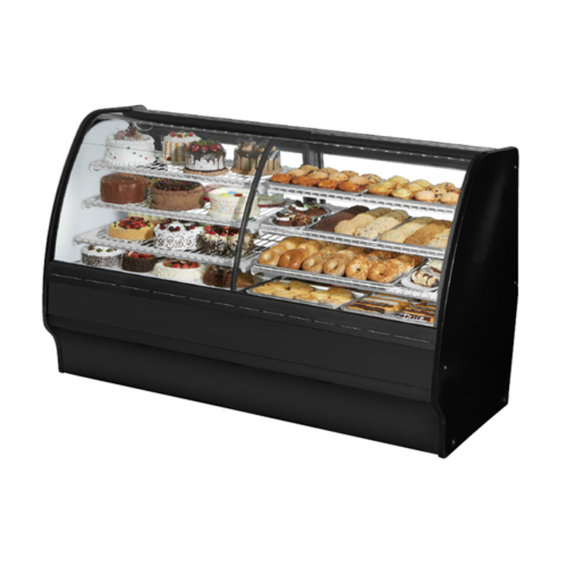 True Refrigeration TGM-DZ-77-SC/SC-S-S 77-1/4" Dual Zone Merchandising Display Case - Stainless Steel