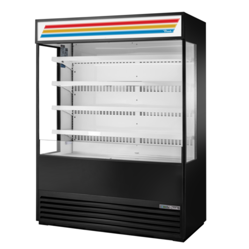 True TOAM-60GS-HC~TSL01 60-Inch Vertical Air Curtain Merchandiser with Glass Sides