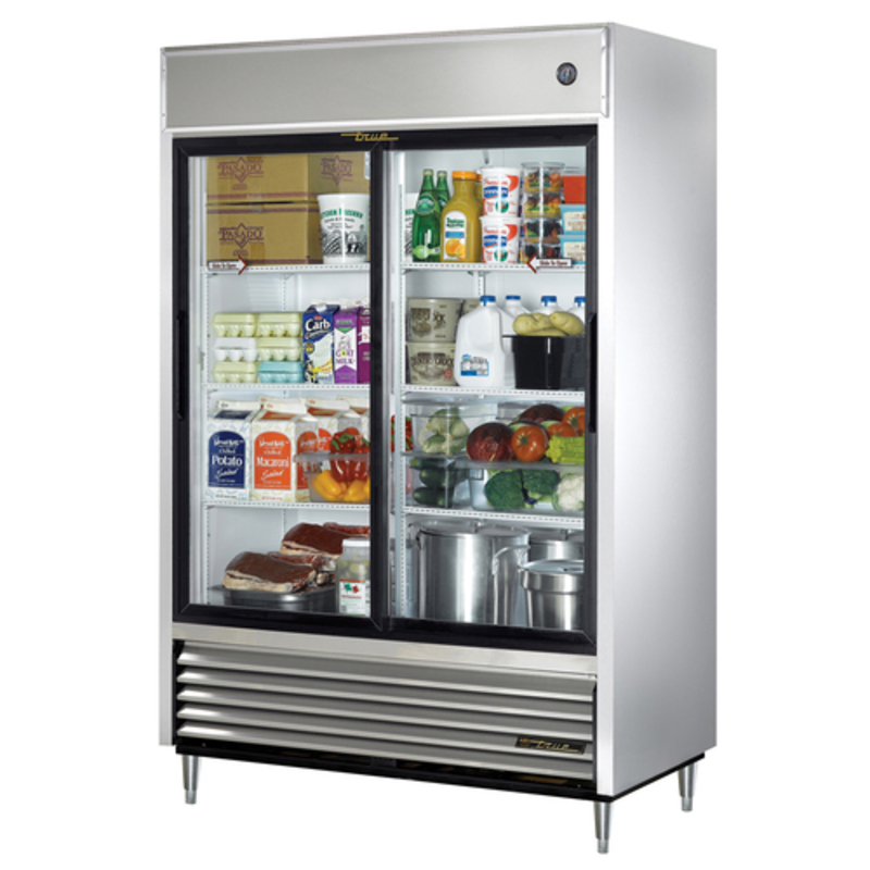 True TSD-47G-HC-LD 54-Inch Reach-In Refrigerator with 2 Glass Sliding Doors