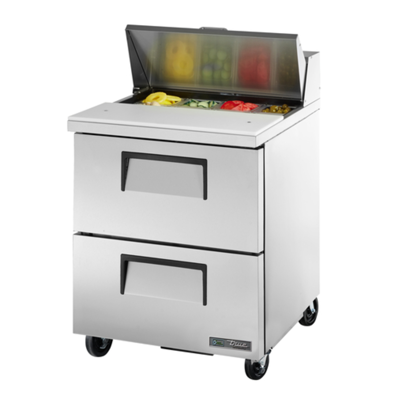 True TSSU-27-08D-2-HC 27-Inch Refrigerated Sandwich Prep Table with 2 Drawers