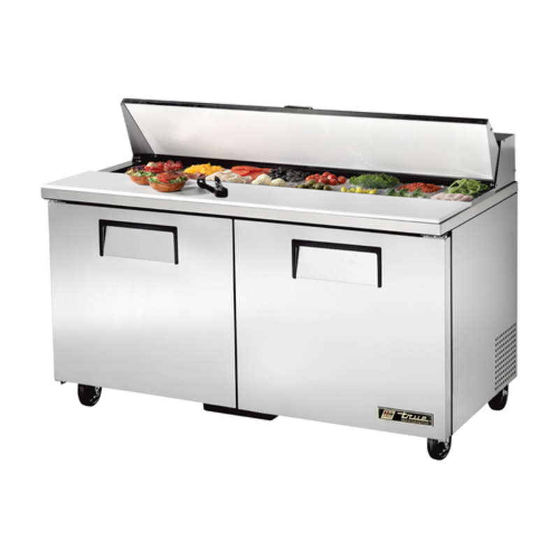 True TSSU-60-16-HC 60-Inch 2-Door Refrigerated Sandwich and Salad Prep Table
