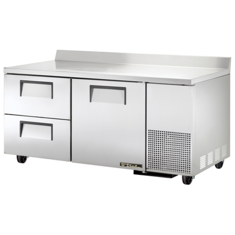 True TWT-67D-2-HC 67.25-Inch Deep Two-Section Worktop Refrigerator