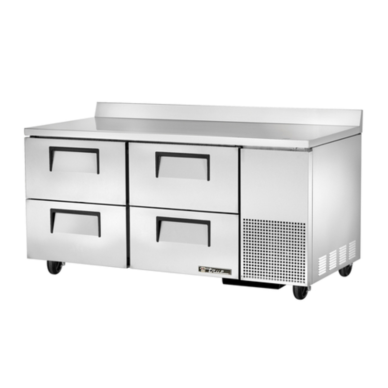 True Refrigeration TWT-67D-4-HC 67-Inch Deep Worktop Refrigerator with 4 Drawers