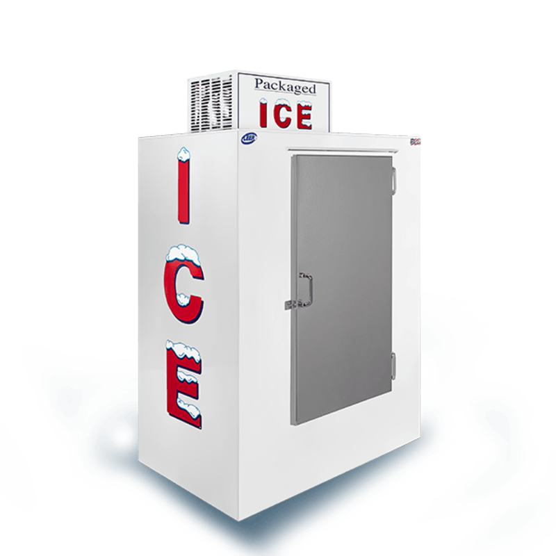 Leer L040UASP 40 Cu. Ft. Solid Door Outdoor Ice Merchandiser