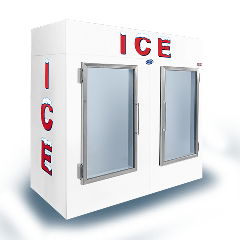 Leer L085UCGP 85 Cu. Ft. Indoor Glass Door Ice Merchandiser (84-Inch Wide)