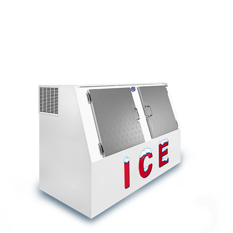 Leer L462LCSP 46 Cu. Ft. Low-Profile Solid Door Outdoor Ice Merchandiser