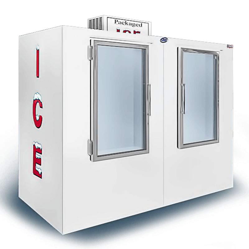 Leer TD155UAGP 155 Cu. Ft. Glass Door Indoor Ice Merchandiser Freezer