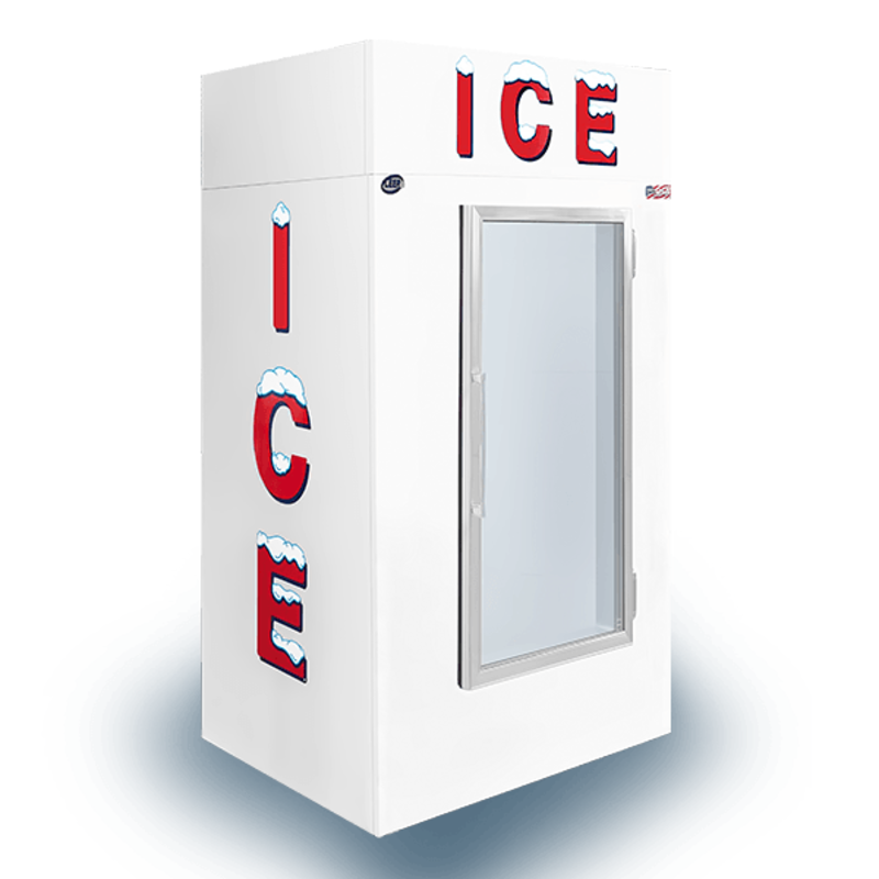 Leer L040UCGP 40 Cubic Foot Glass Door Indoor Ice Merchandiser