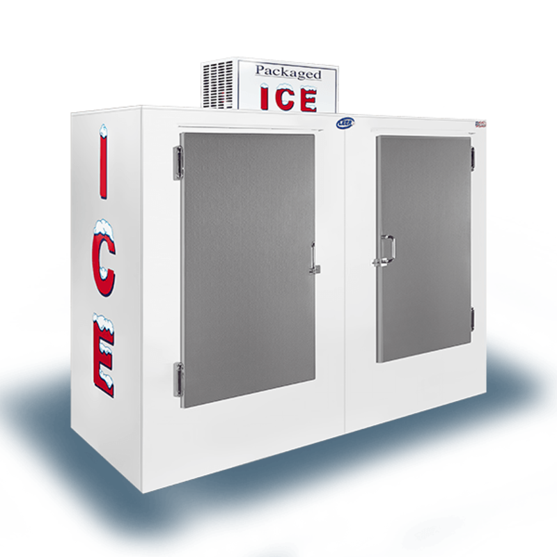 Leer L085UCSP 85 Cu. Ft. Solid Door Outdoor Ice Merchandiser