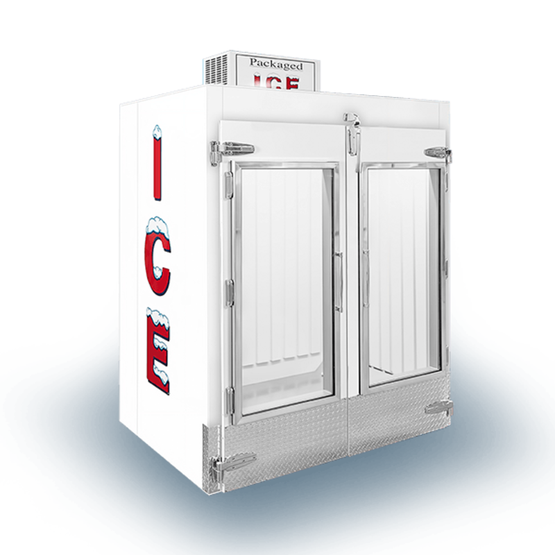 Leer L150UAGPPL 72-Inch Pallet Load Glass Door Indoor Ice Merchandiser