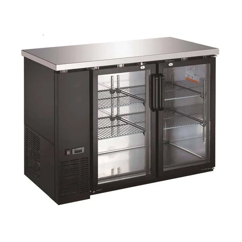UBB-24-48G-HC Two Glass Door Back Bar Cooler - 48" Width