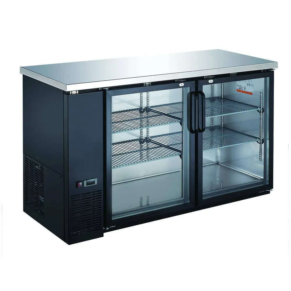 UBB-24-60G-HC Two Glass Door Back Bar Cooler - 60" Width
